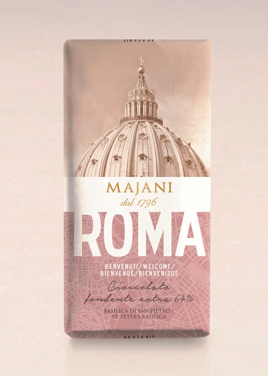 NEW! Roma Dark (64%) Chocolate Bar by Majani, 3.5 oz (100 g), 32/CS *0576*