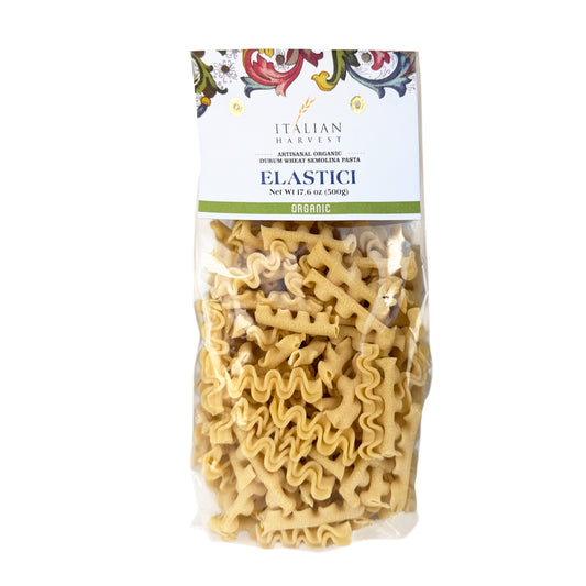 NOW UNDER "ITALIAN HARVEST" BRAND *NEW CASE PACK, PACKAGING & UPC* Elastici by Marella: Organic, 1.1 lb, 12/CS