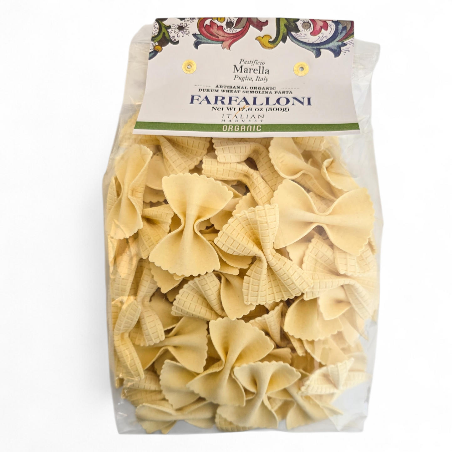 *NEW CASE PACK, PACKAGING & UPC* Farfalloni Large Handmade Bowties by Marella: Organic, 1.1 lb, 9/CS