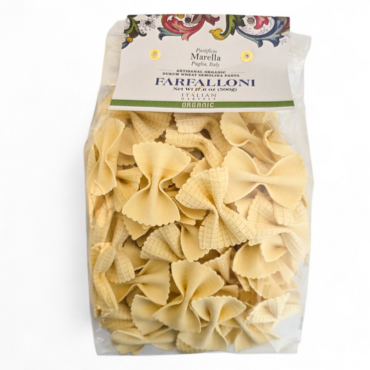 *NEW CASE PACK, PACKAGING & UPC* Farfalloni Large Handmade Bowties by Marella: Organic, 1.1 lb, 9/CS