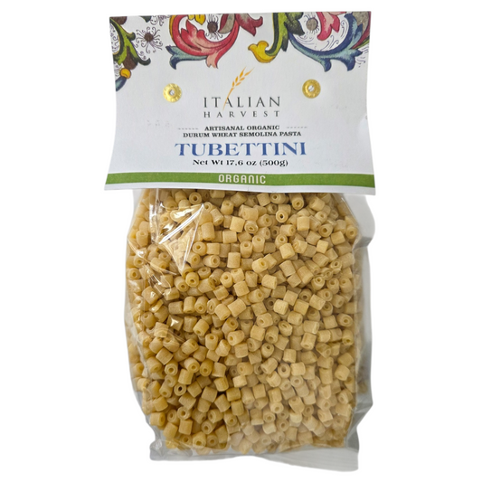 NOW UNDER "ITALIAN HARVEST" BRAND Tubetti Little Tubes by Marella: Organic, 1.1 lb, 12/CS