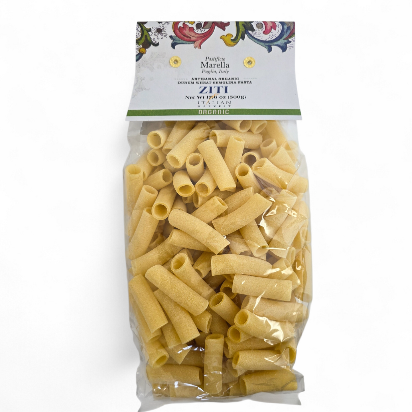 *NEW PACKAGING & UPC* Ziti by Marella: Organic, 1.1 lb, 10/CS