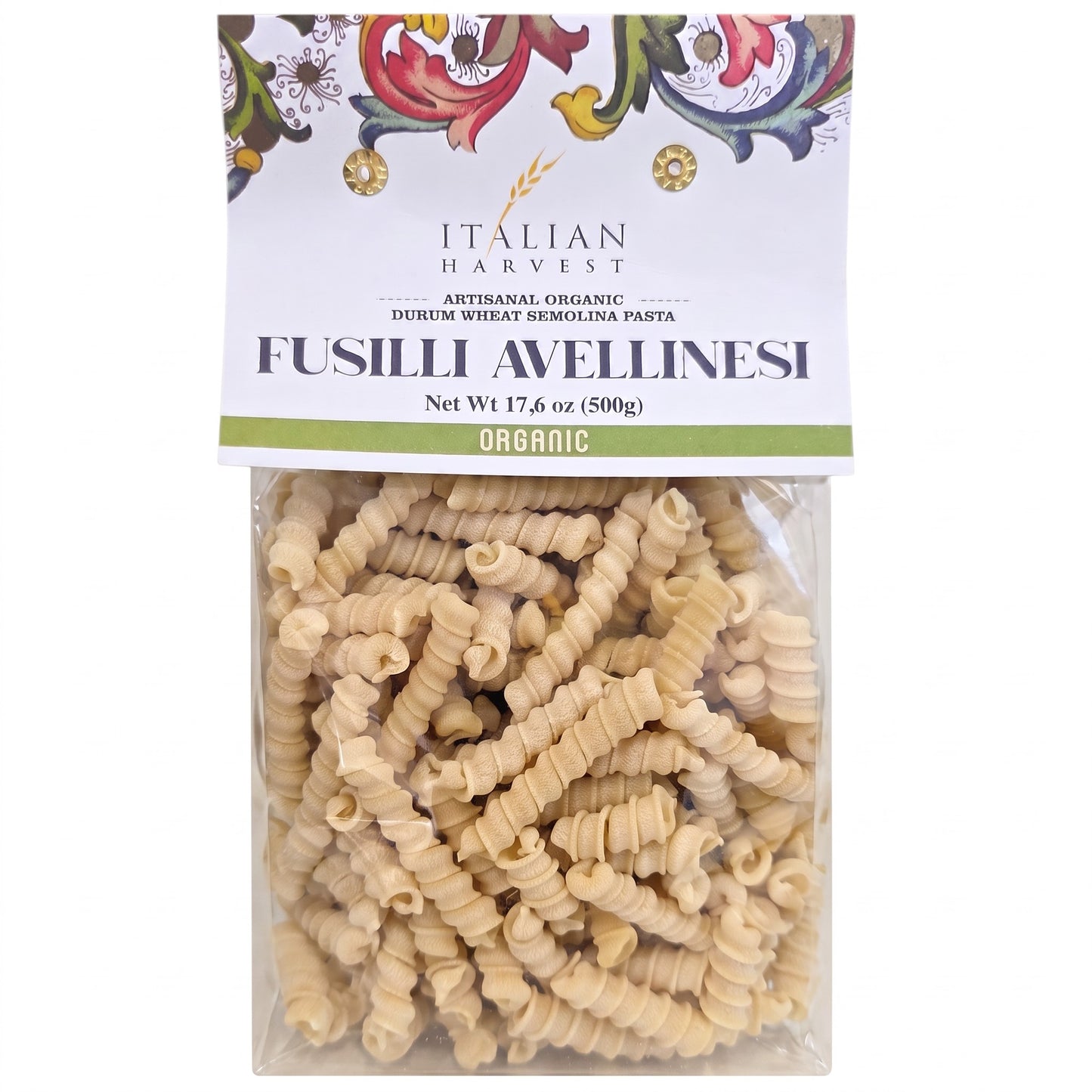 *NEW* Fusilli Avellinesi Pasta by Italian Harvest: Organic, 1.1 lb, 12/CS
