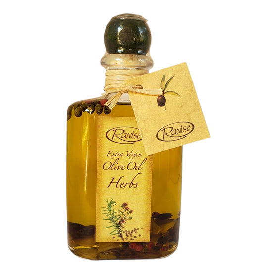 *SPECIAL* (BEST BY 06/23/26) Ligurian Herb Infused Extra Virgin Olive Oil by Ranise, 6.76 fl oz, 6/CS