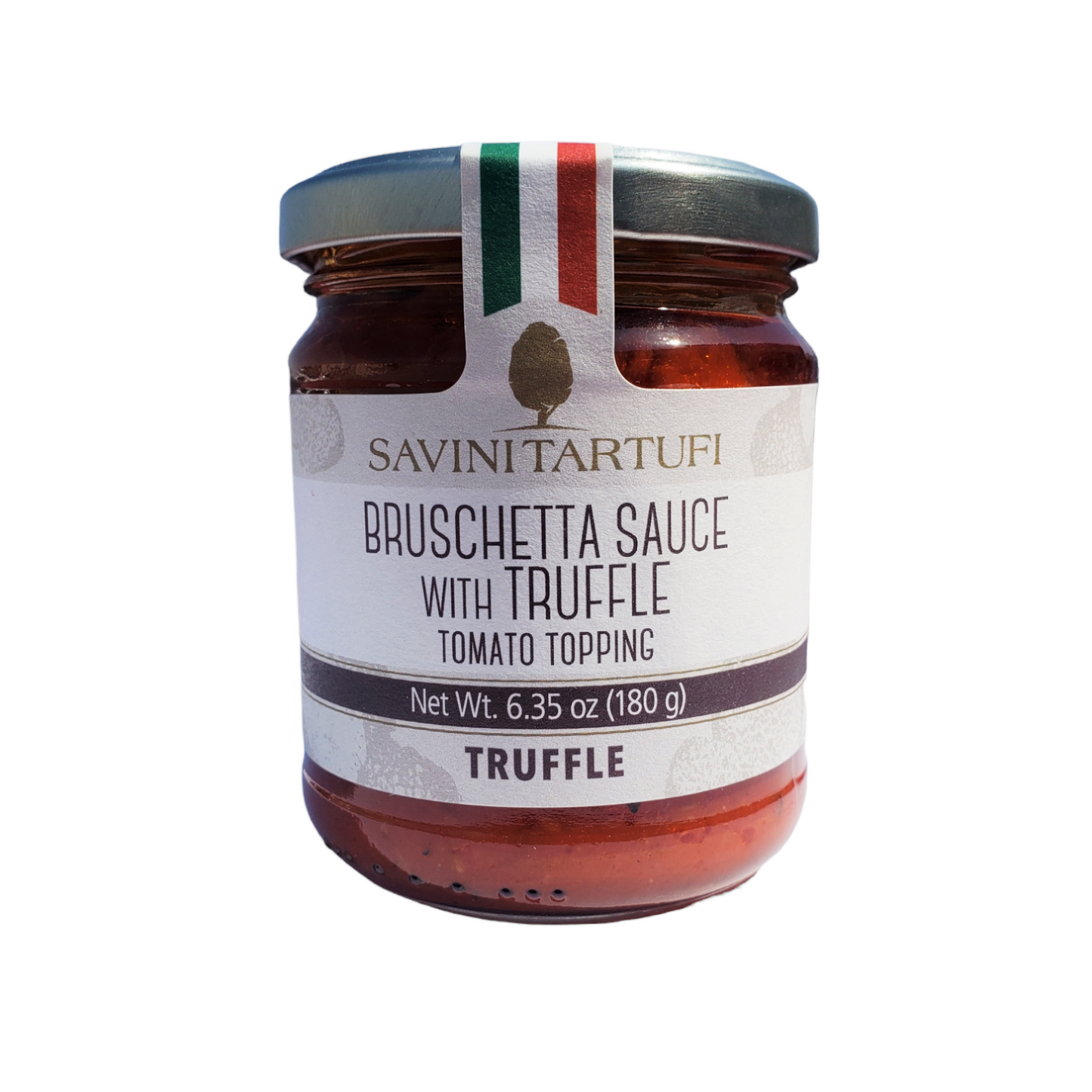 "Bruschetta con Tartufo" Bruschetta Sauce with Truffle Tomato Topping by Savini Tartufi: 6.35 oz, 6/CS