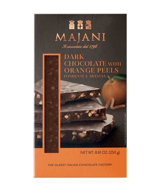 "Snap" Dark Chocolate Bar with Orange Peel by Majani, 8.8 oz (250 g), 12/CS *3150/19*