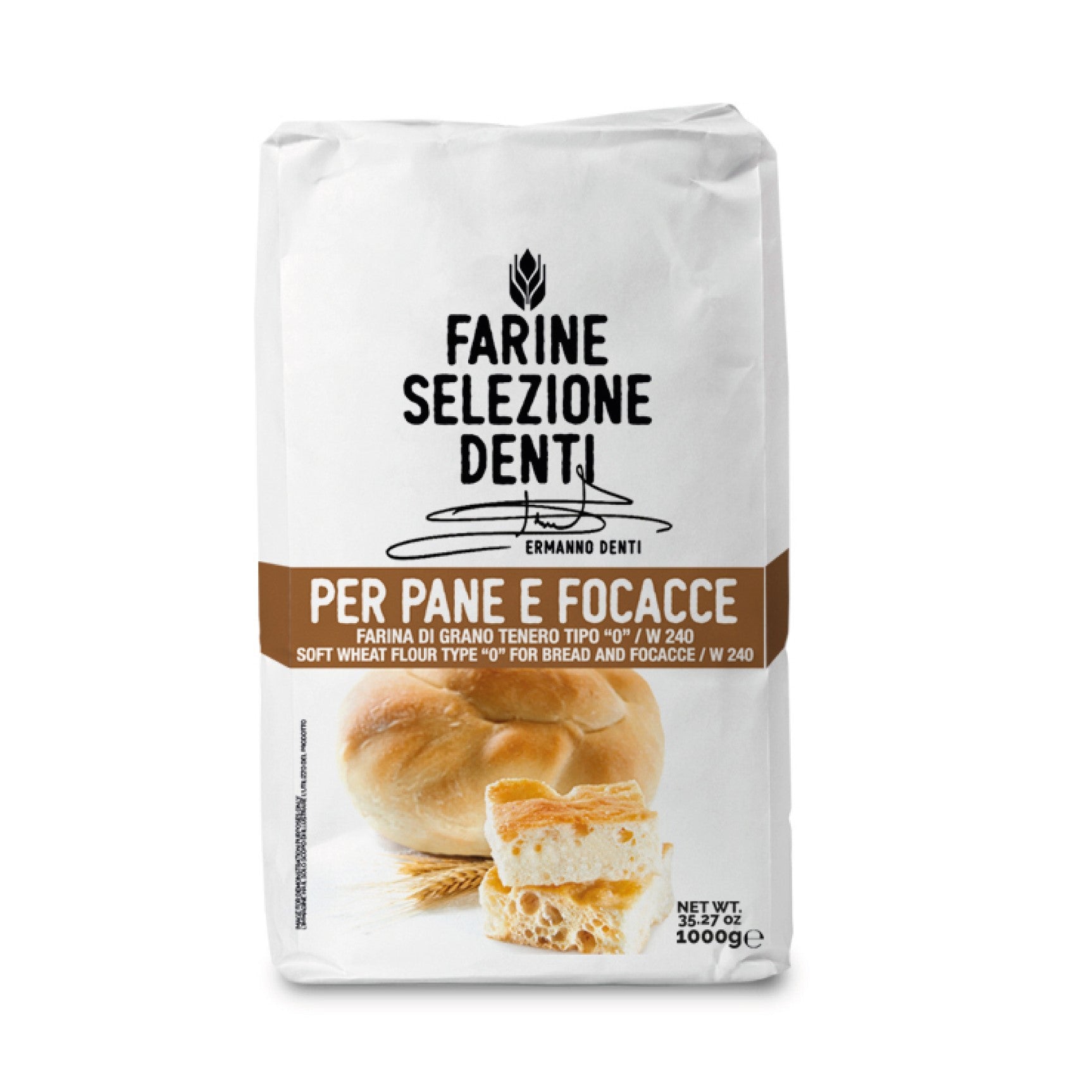 Per Pane - 0 Bread Flour, 2.2 lbs (10/CS) by Farine Denti (max 2 units  for Retail Clients)