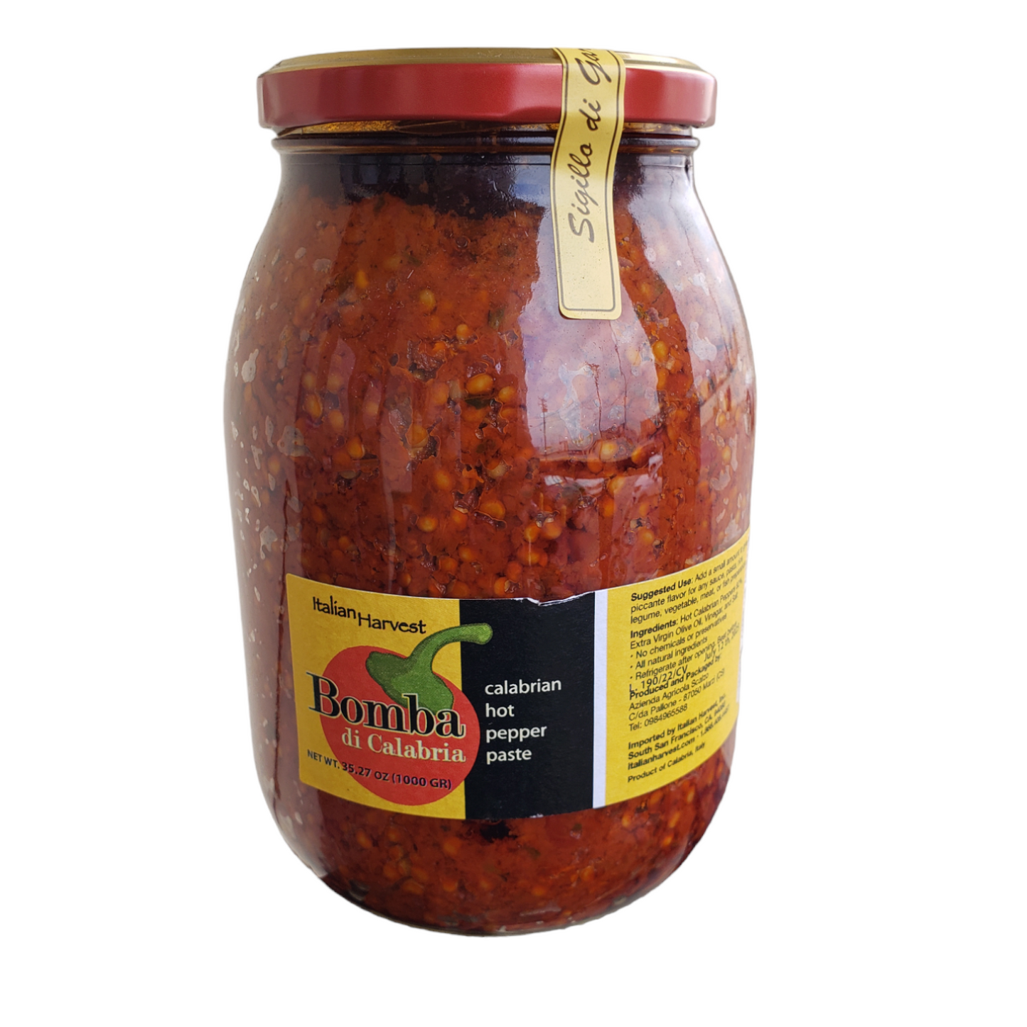 Bomba di Calabria Hot Pepper Paste by Azienda Agricola Scalzo : Bulk, 2.2 lbs, 6/CS (max 2 units for Retail Clients)