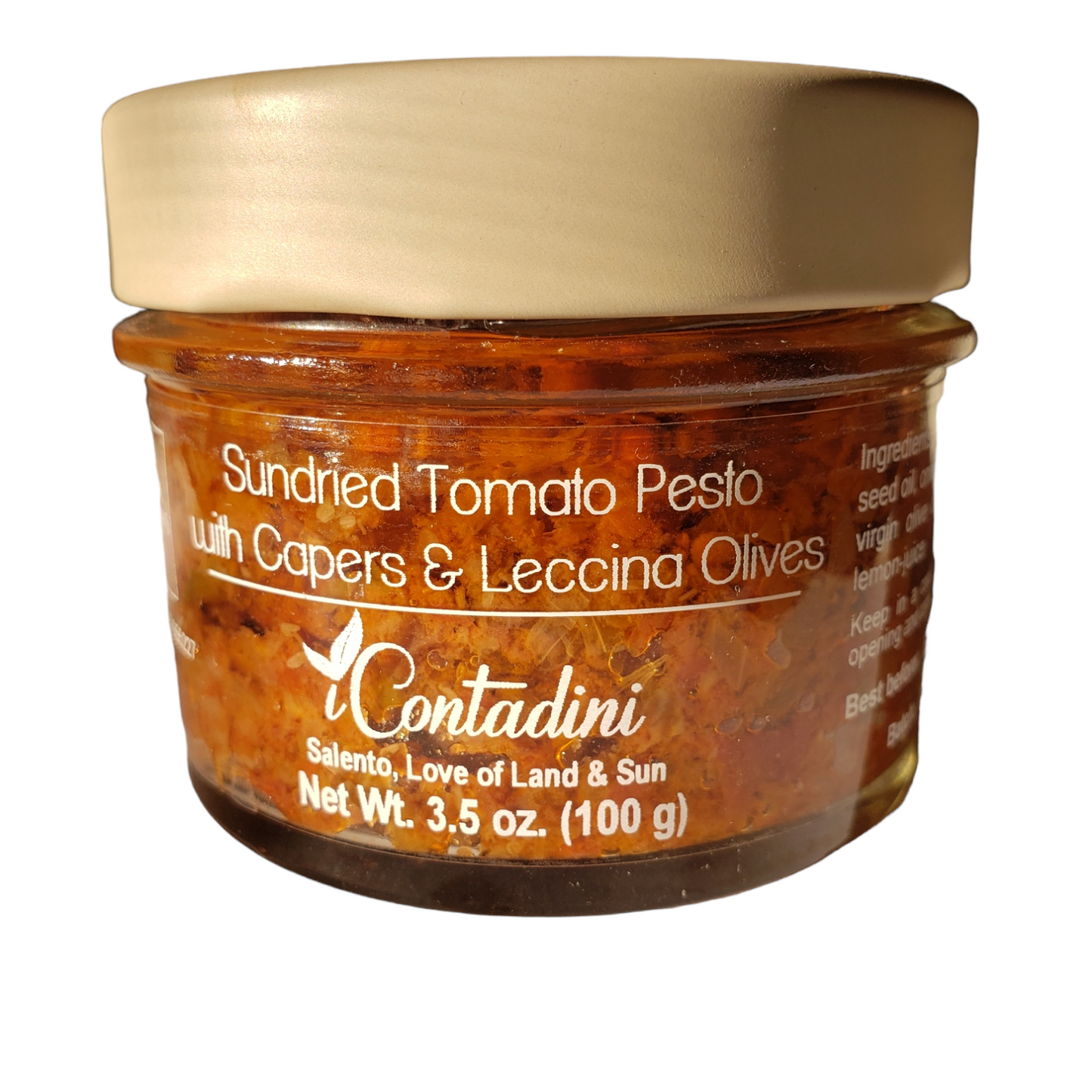 Sundried Tomato Pesto with Capers & "Leccina" Olives by iContadini, 3.5 oz, 6/CS
