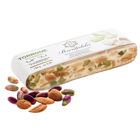 *WHOLESALE PRE-ORDER ONLY* Almond & Pistachio Torrone by Brontedolci, 5.4 OZ, 12/CS *10025*