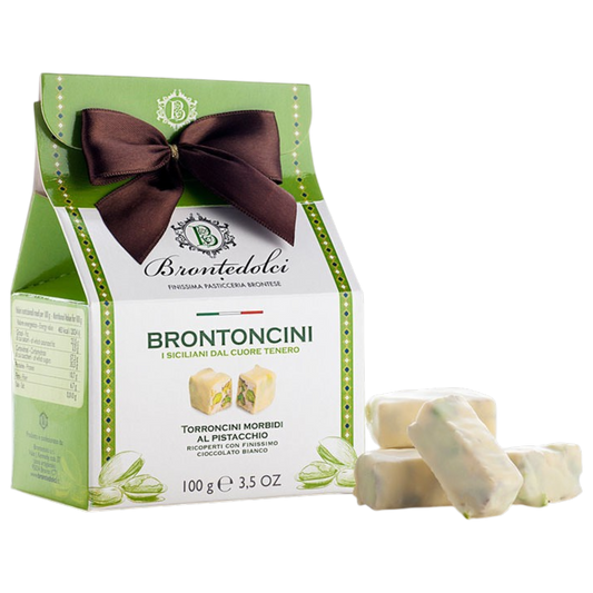 *WHOLESALE PRE-ORDER ONLY* Pistachio Mini-Nougats (Torroncini) by Brontedolci, 3.5 OZ, 12/CS *10005*