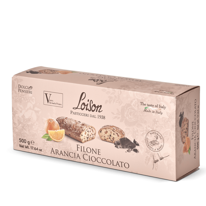 WHOLESALE PRE-ORDER ONLY *LESS THAN 5 CS LEFT * Filone Loaf Cake Orange & Chocolate, 1.1 lb (500 g), 6/CS *208* ETA MID OCTOBER