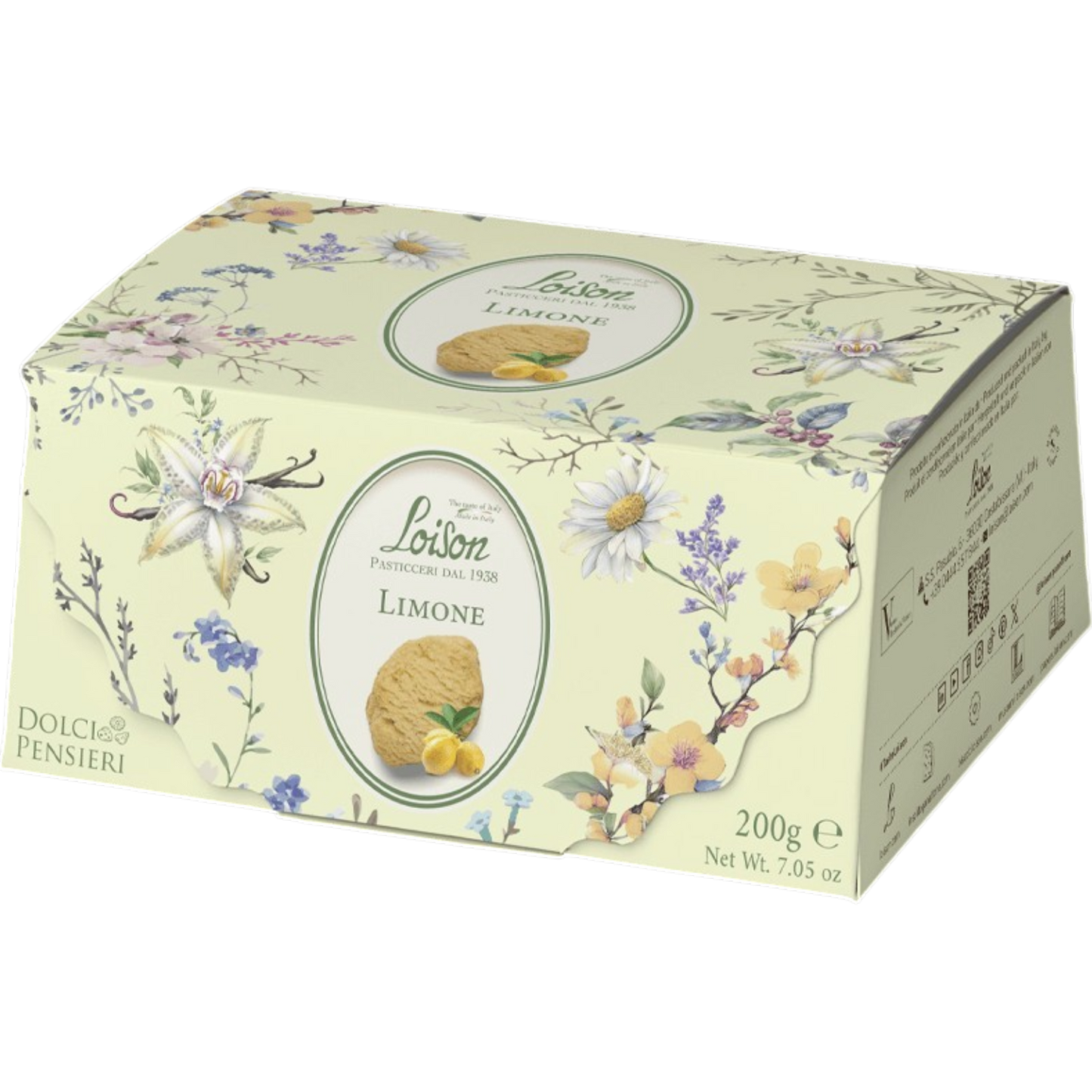 New! Lemon Biscuits in Lingotto Gift Box by Loison, 7.1 oz (12/CS) *1100A*