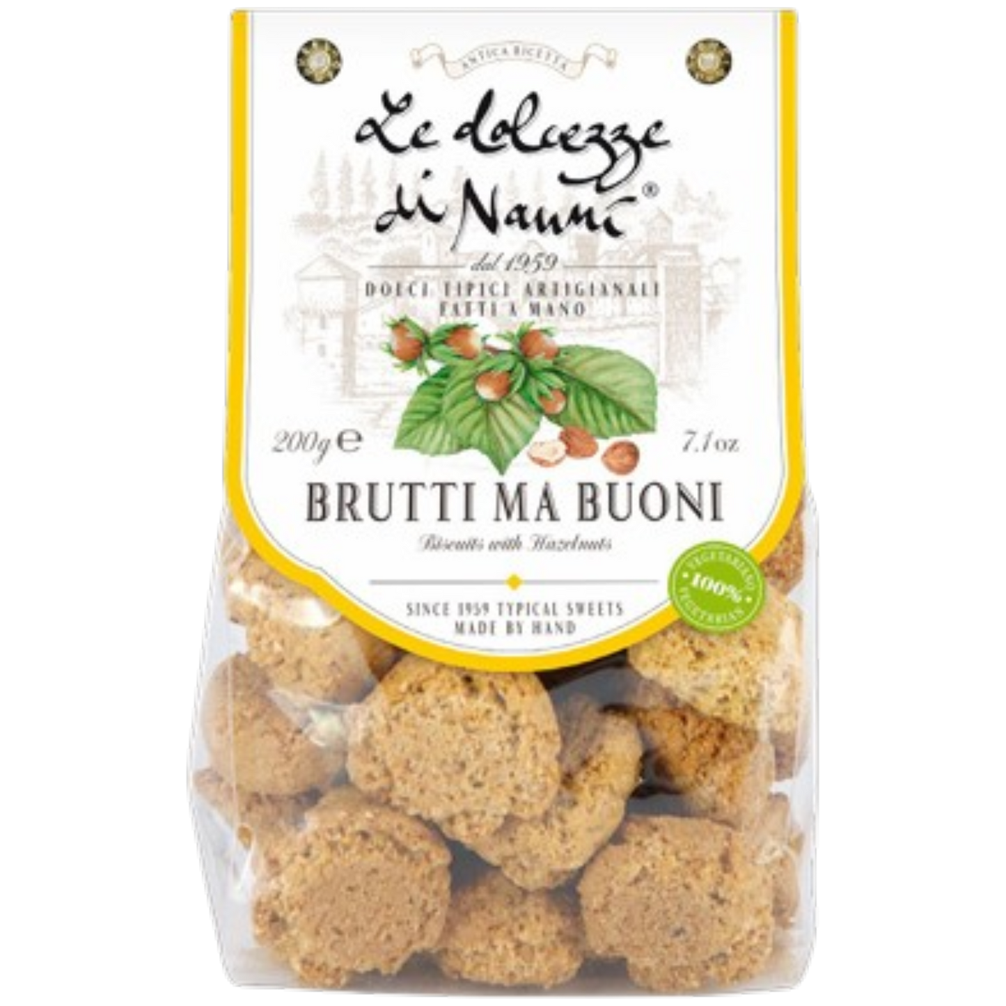 *WHOLESALE PRE-ORDER ONLY* 'Brutti Ma Buoni' Hazelnut Biscuits by Nanni: Tuscany, 7.1 oz, 8/CS *606*