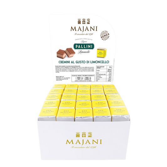 NEW! FIAT "Cremino al Gusto di Limoncello" cubes by Majani, 100 pcs, 1/CS *0930*