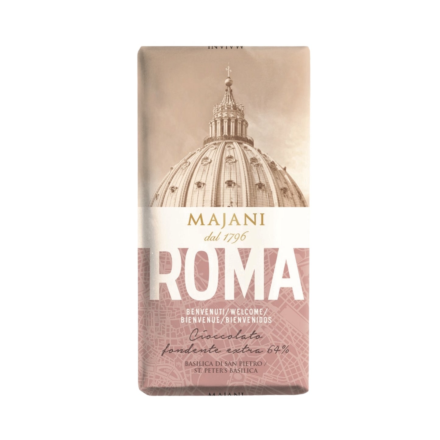 Roma Dark (64%) Chocolate Bar by Majani, 3.5 oz (100 g), 32/CS *0576*