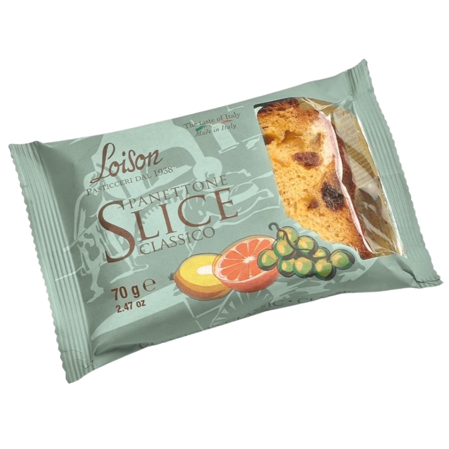 WHOLESALE PRE-ORDER ONLY * LESS THAN 5 CS LEFT *Panettone Slices - Classic by Loison, 2.5 OZ, 18/CS - SOLD BY CASE ONLY *310* ETA MID OCTOBER