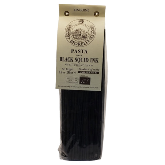 Linguine with Black Squid Ink by Morelli: Organic, 8.8 oz, 12/CS