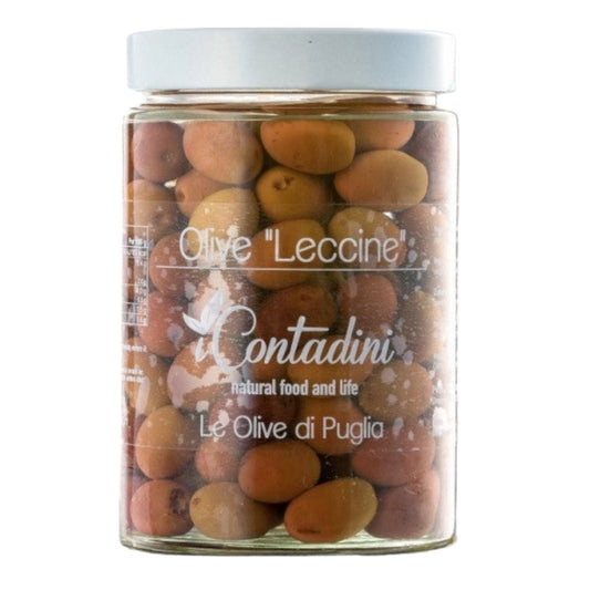 "Leccine" Red Olives in Brine by iContadini: 19.6 oz, 6/CS (max 2 units for Retail Clients)
