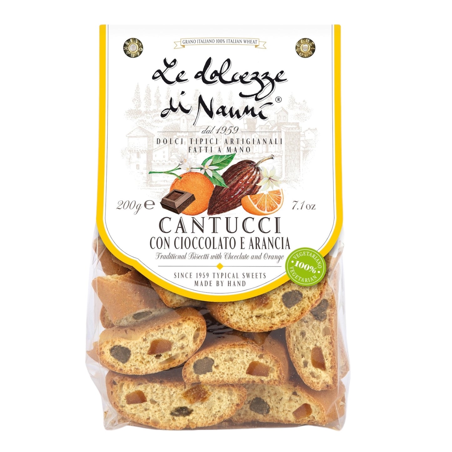 Chocolate & Orange Cantucci by Nanni: Tuscany, 7.1 oz, 8/CS *255*