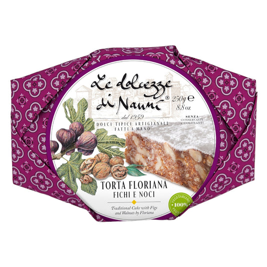 *WHOLESALE PRE-ORDER ONLY* Torta Floriana Cake with Figs and Walnuts by Nanni: Tuscany, 8.8 OZ, 12/CS *851*