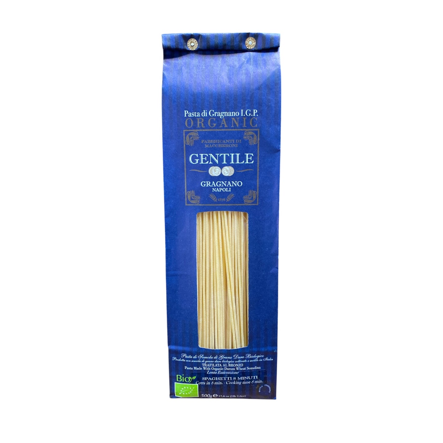 *NEW PACKAGING* Spaghetti by Gentile: Organic, 1.1 lb, 12/CS