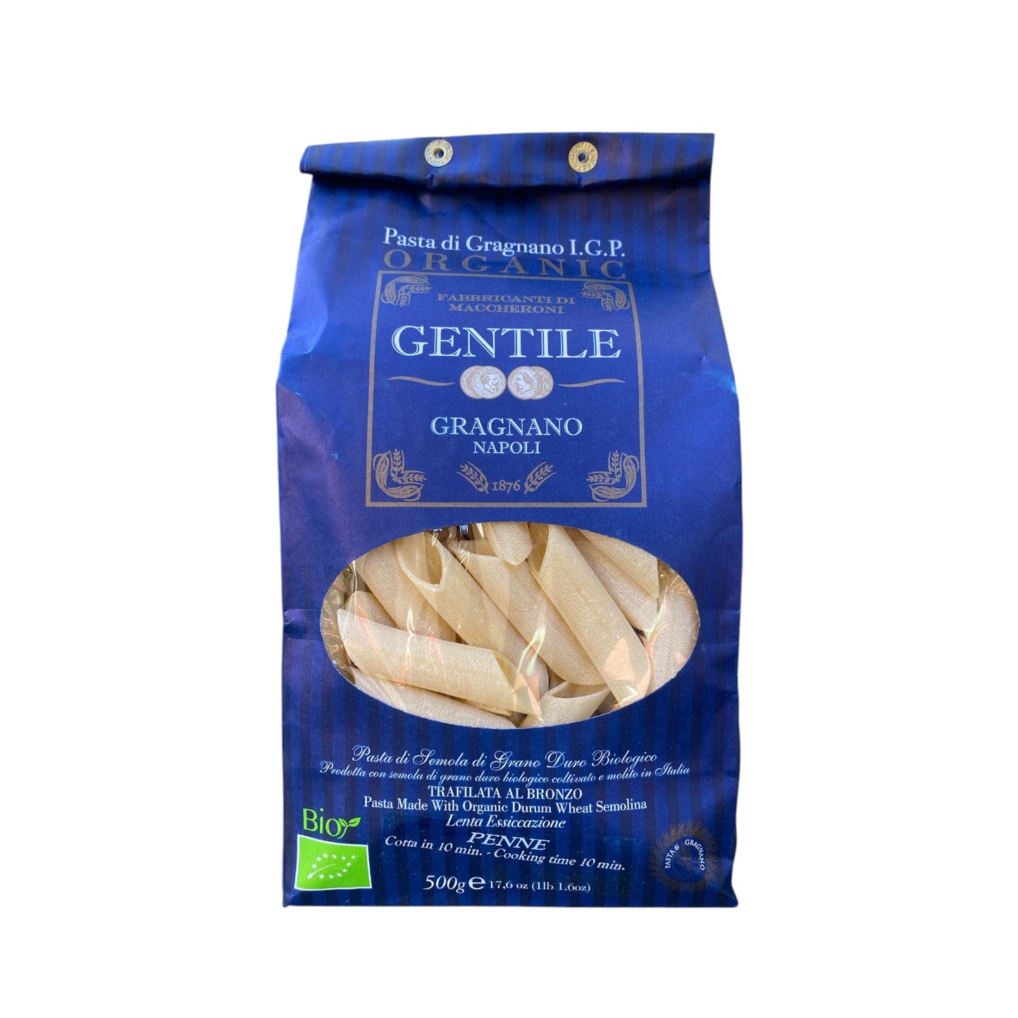 *NEW PACKAGING* Penne by Gentile: Organic, 1.1 lb, 12/CS