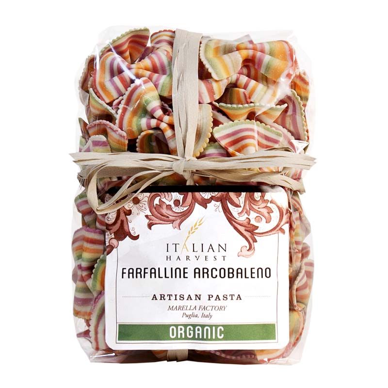 **OUT OF STOCK** Farfalline Arcobaleno Little Rainbow Bowties by Marella: Organic, 8.8 oz, 18/CS *ETA PENDING*
