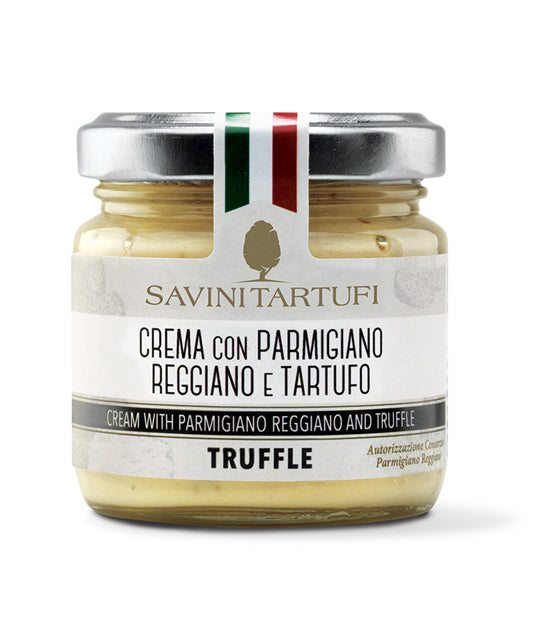 *SPECIAL* (BEST BY 03/06/26) "Crema con Parmigiano Reggiano e Tartufo" Parmesan and Truffle Cream by Savini Tartufi: 6.35 oz, 6/CS