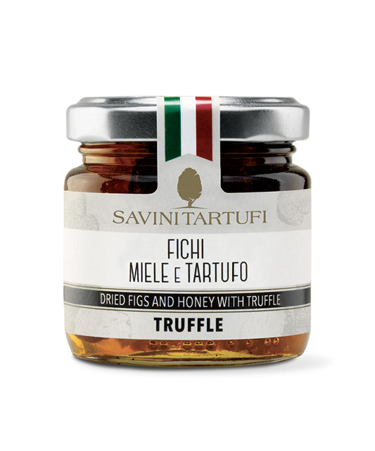 *SPECIAL* (BEST BY 01/27/26) "Fichi Miele e Tartufo" Honey and Dried Figs with Truffle by Savini Tartufi: 4.41 oz, 6/CS