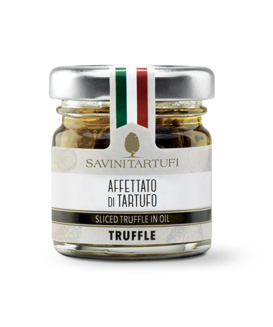 *SPECIAL* (BEST BY 04/17/26) "Affettato di Tartufo" Sliced Truffle in Oil by Savini Tartufi,  1.06 oz, 6/CS