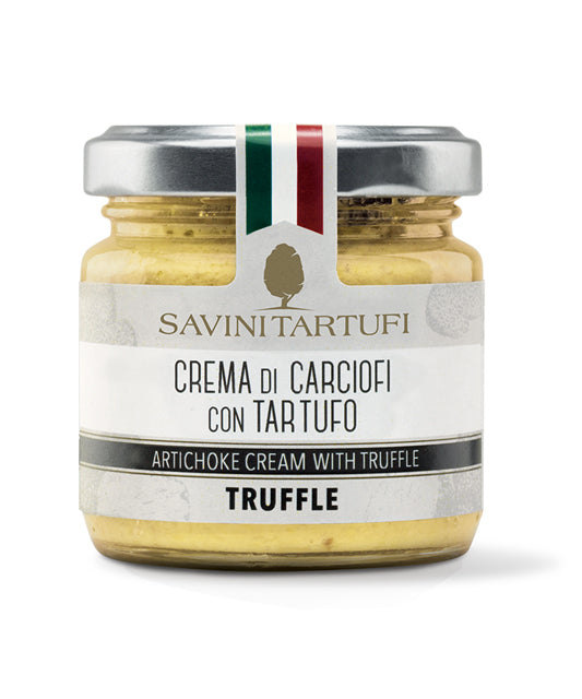 *SPECIAL* (BEST BY 05/22/26) "Crema di Carciofi con Tartufo" Artichoke & Truffle Puree by Savini Tartufi:  6.35 oz, 6/CS