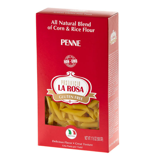 Penne Gluten Free Corn & Rice Pasta by La Rosa, 1.1 lb, 10/CS