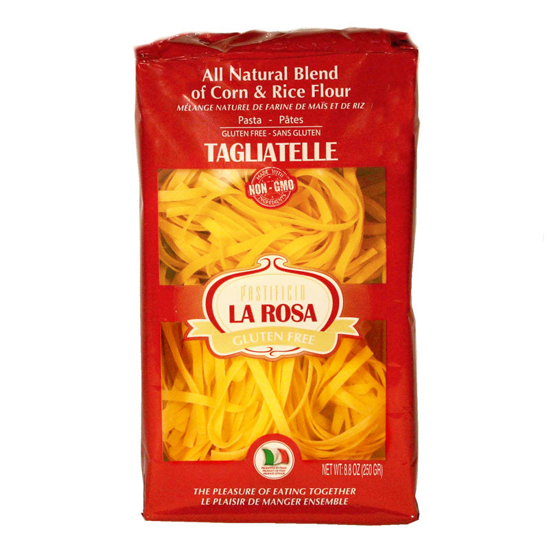 Tagliatelle Gluten Free Corn & Rice Pasta by La Rosa, 8.8 oz, 8/CS