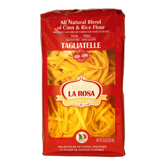 Tagliatelle Gluten Free Corn & Rice Pasta by La Rosa, 8.8 oz, 8/CS