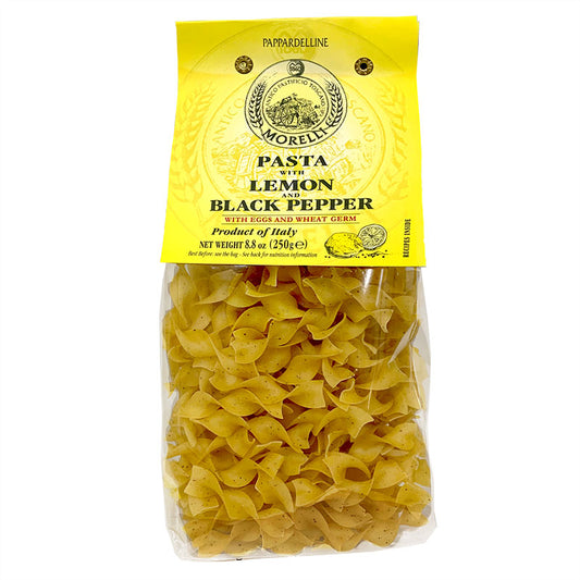 Pappardelline with Lemon & Black Pepper Egg Pasta by Morelli, 8.8 oz, 12/CS