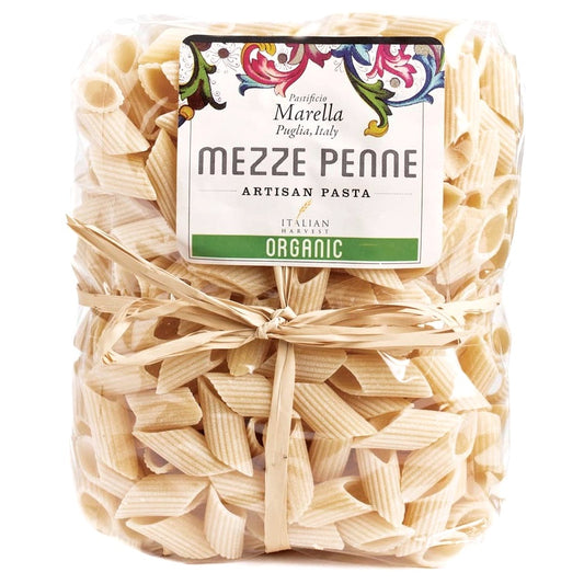 Mezze Penne Short Penne by Marella: Organic, 1.1 lb, 12/CS