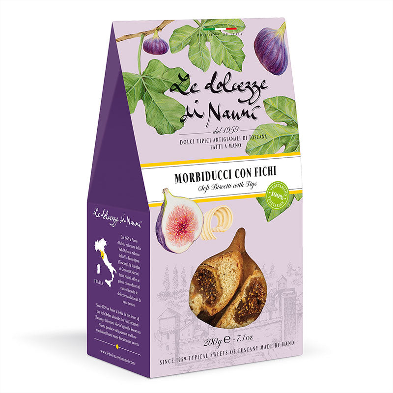 "Morbiducci" Soft Biscotti with Whole Figs by Nanni: Tuscany, 7.1 oz, 8/CS