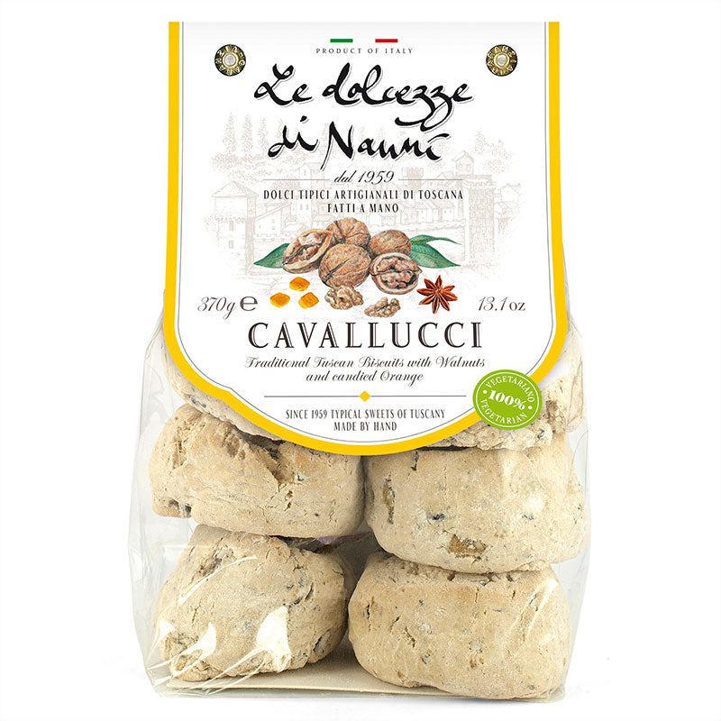 "Cavallucci" Soft Tuscan Pastries with Walnuts and Orange Peel by Nanni: Tuscany, 13.1 oz, 8/CS