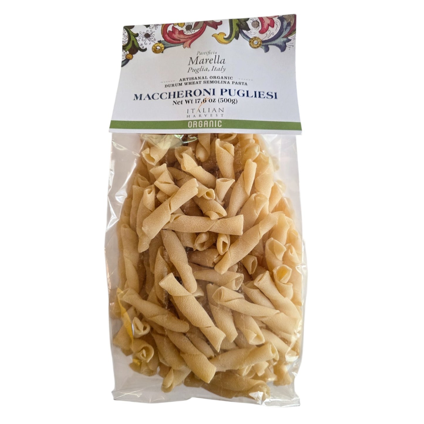 **OUT OF STOCK** *NEW PACKAGING* Maccheroni Pugliesi by Marella: Organic, 1.1 lb, 10/CS *ETA EARLY MARCH*