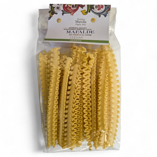 *NEW CASE PACK, PACKAGING & UPC* Mafalde (Furled Edge Long Strips) by Marella: Organic, 1.1 lb, 12/CS