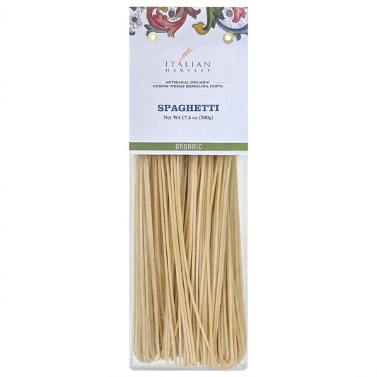 Spaghetti Pasta, Organic, by Italian Harvest, 1.1 lb (500 g), 12/CS
