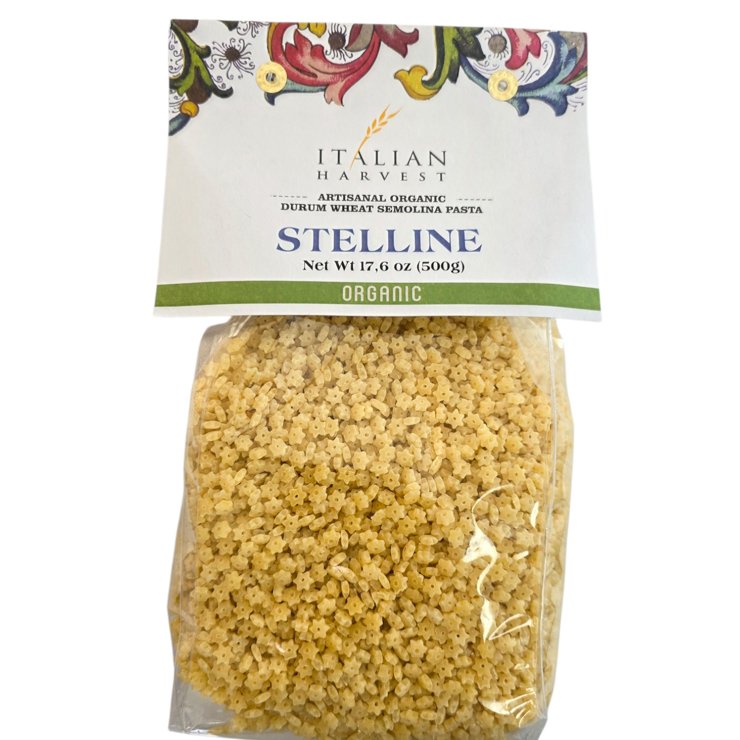 NOW UNDER "ITALIAN HARVEST" BRAND Stelline Little Stars by Marella: Organic, 1.1 lb, 12/CS