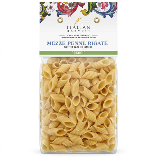 *NEW UPC & PACKAGING* Mezze Penne Short Penne by Marella: Organic, 1.1 lb, 12/CS