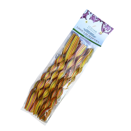 **OUT OF STOCK** *NEW PACKAGING, CASE PACK & UPC* Lingua di Suocera Mother-in-Law's Tongues, 250 GR by Marella: Organic, 8.8 oz, 12/CS *ETA JUNE 1*