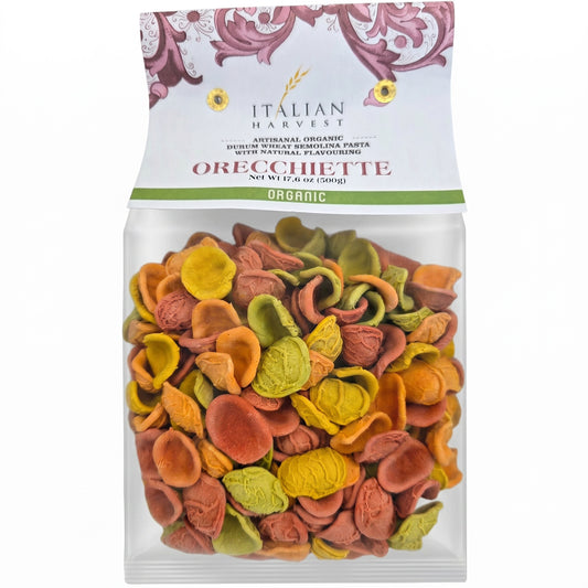 *NEW CASE PACK, PACKAGING & UPC* Orecchiette Multicolored Little Handmade Ears by Marella: Organic, 1.1 lb, 12/CS