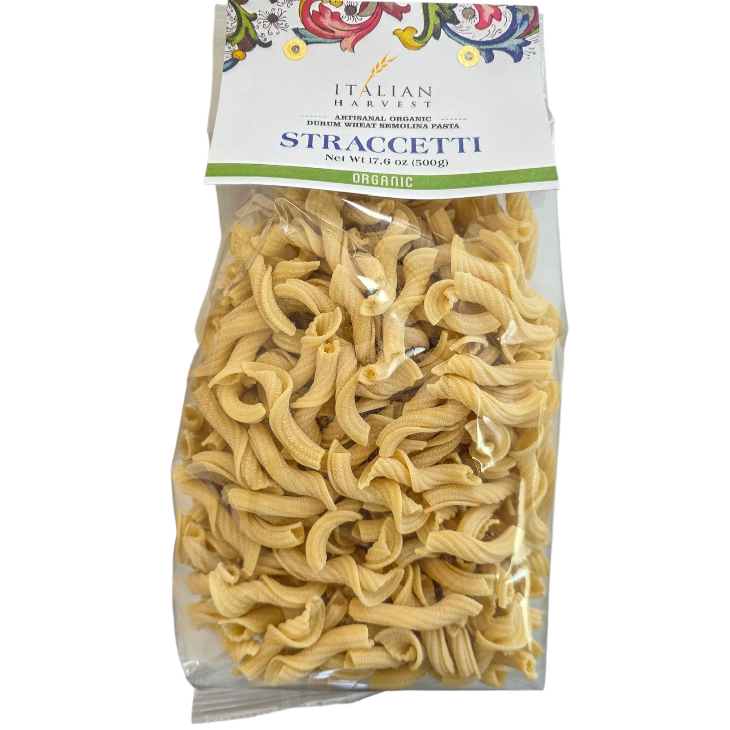 NOW UNDER "ITALIAN HARVEST" BRAND *NEW CASE PACK, PACKAGING & UPC* Straccetti Twisted Rags by Marella: Organic, 1.1 lb, 12/CS