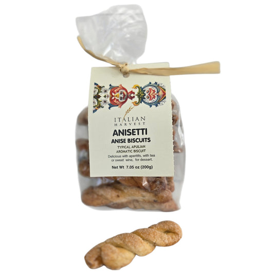 *NEW* Anisetti (Anise Biscuits), Clear Bag, by Italian Harvest, 7.05 oz (200 g), 12/CS