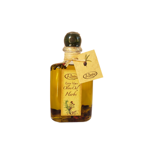 NEW BOTTLE! Ligurian Herb Infused Extra Virgin Olive Oil by Ranise, 6.76 fl oz, 6/CS