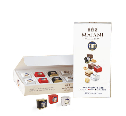WHOLESALE PRE-ORDER ONLY Fiat Cremino Mix - Classic/Noir/Extranoir by Majani, 3.6 OZ, 12/CS *2750/12*